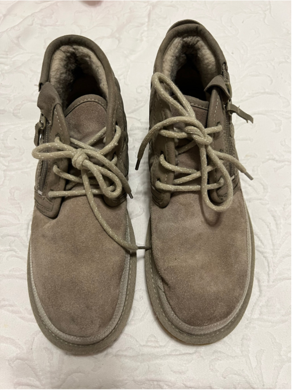 UGG Men's Neumel Zip Taupe Green Quilted Chukka Ankle size 10